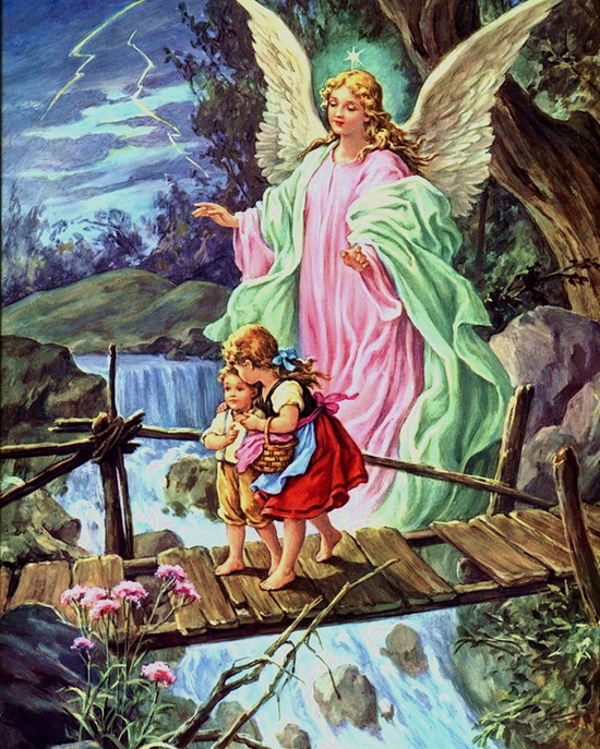 Алмазная мозаика 40x50 Ангел-хранитель детей