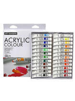 Без бренда «Коробка 24 шт.: Акриловые краски «Две картинки» 24 шт. по 12 мл, проф. пигмент» в Рязани