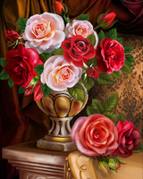 Без бренда «Букет роз в изящной вазе (20шт)» в Рязани