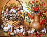 Без бренда «Коробка 20 шт: Корзина с грибами и рябиной» в Рязани