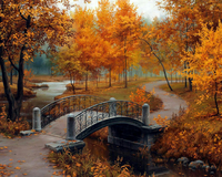 Без бренда «Коробка 20 шт: Осенний парк с мостом» в Рязани