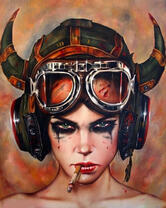 Без бренда «Девушка в шлеме с сигаретой» в Рязани