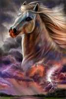 Без бренда «Белый конь на фоне ночной грозы» в Рязани в интернет-магазине  Без бренда «Белый конь на фоне ночной грозы» в Рязани