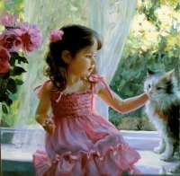 Без бренда «Девочка с кошкой на подоконнике» в Рязани в интернет-магазине  Без бренда «Девочка с кошкой на подоконнике» в Рязани