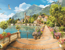 Курортный городок у озера Комо