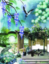 Без бренда «Сад с беседкой, цветами и птицей» в Рязани в интернет-магазине  Без бренда «Сад с беседкой, цветами и птицей» в Рязани