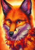 Без бренда «Хитрая лиса с осенним венком» в Рязани в интернет-магазине  Без бренда «Хитрая лиса с осенним венком» в Рязани