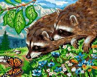 Без бренда «Еноты и бабочка на цветочной поляне» в Рязани