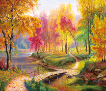 Яркий осенний пейзаж